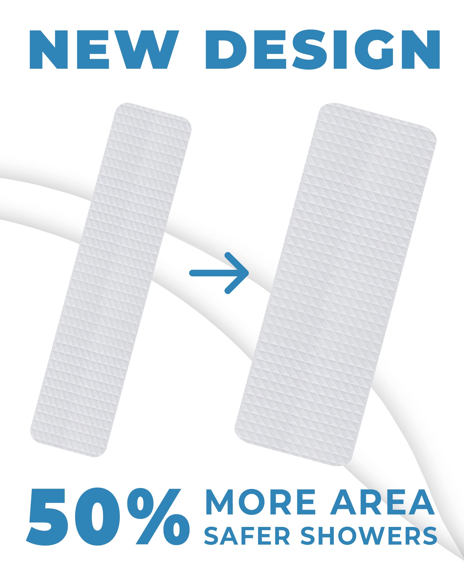 Clear anti-slip shower stickers applied evenly across bathtub floor, demonstrating discreet placement that blends into the surface without changing the bathroom appearance