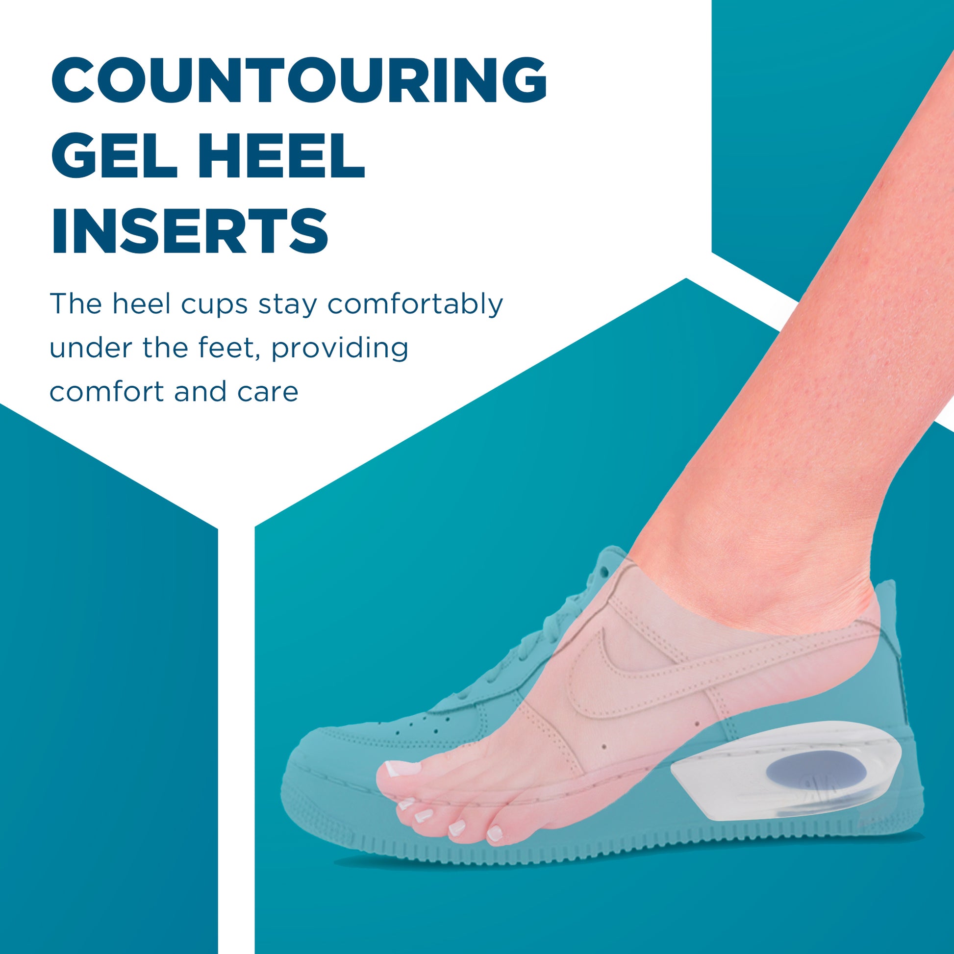 Reusable heel inserts easy to wash rinse and dry designed for long lasting daily foot support