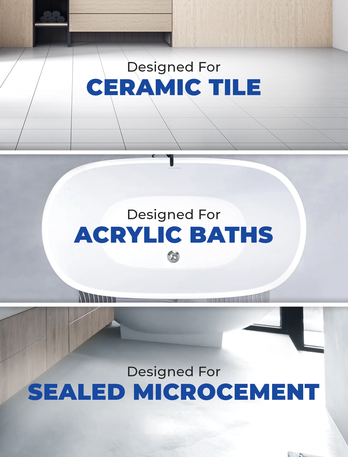 Clear non-slip shower stickers placed on smooth shower floor surface, showing how the transparent design integrates naturally into modern bathroom spaces