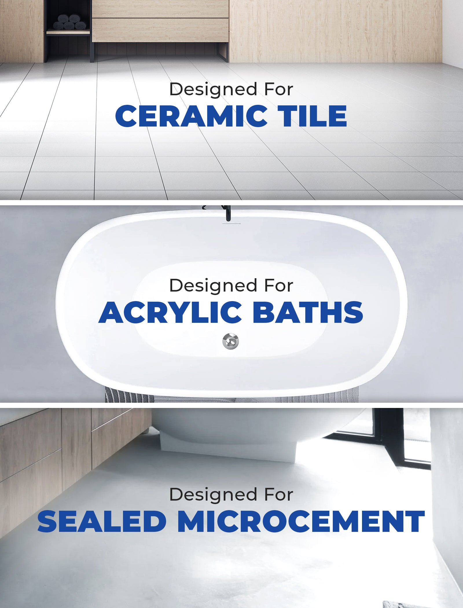 Clear non-slip shower stickers placed on smooth shower floor surface, showing how the transparent design integrates naturally into modern bathroom spaces